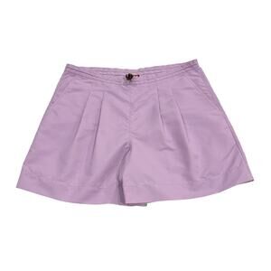 STAUD Coconut Shorts Womens Size S Lavender Purple Nylon Pleated High Rise
